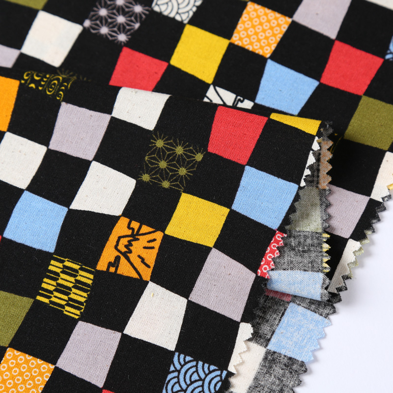 和柄シリーズ 2600_60 彩り豊かな市松模様が描かれております / Japanese pattern series 2600_60 A colorful checkered pattern is drawn.