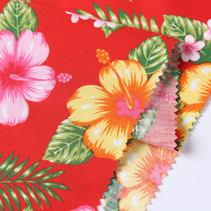 アロハ柄 8600-90 ブロード生地にハイビスカスが描かれています / Aloha pattern 8600-90 Hibiscus is drawn on broad fabric